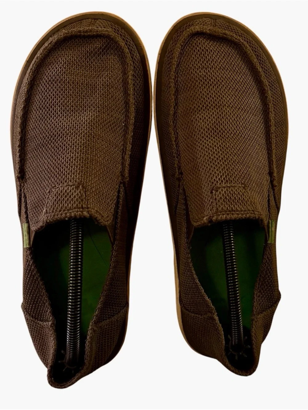 Sanuk Men’s Vagabond Sidewalk Surfers Brown Slip On Loafers Shoes Size 10 EUC
